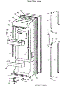 02 - Fresh Food Door parts for Ge Refrigerator TFG24PRSAAA from AppliancePartsPros.com