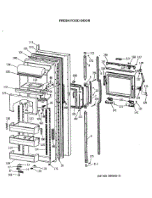02 - Fresh Food Door parts for Ge Refrigerator TFG27ZFSBWH from AppliancePartsPros.com