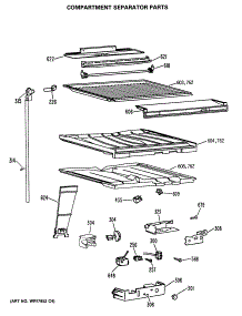 05 - Compartment Separator Parts parts for Ge Refrigerator TBX19MASPRAD from AppliancePartsPros.com