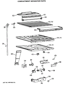05 - Compartment Separator Parts parts for Ge Refrigerator TBH18JASPRWH from AppliancePartsPros.com