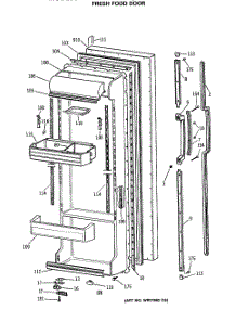 02 - Fresh Food Door parts for Ge Refrigerator TFG24ZRSBWH from AppliancePartsPros.com