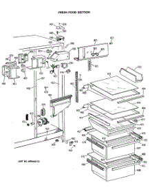 03 - Fresh Food Section parts for Ge Refrigerator TFG24ZASBWH from AppliancePartsPros.com