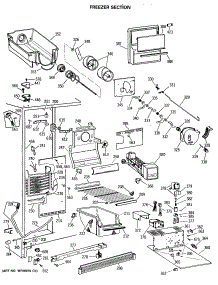 03 - Freezer Section parts for Ge Refrigerator TFG24ZESBWH from AppliancePartsPros.com