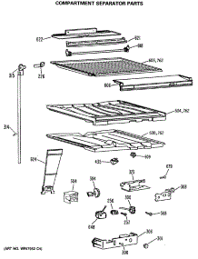 05 - Compartment Separator Parts parts for Ge Refrigerator TBX19JASPRWH from AppliancePartsPros.com