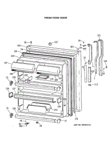 02 - Fresh Food Door parts for Ge Refrigerator TBX19MASPRWH from AppliancePartsPros.com