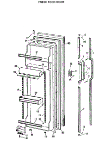 02 - Fresh Food Door parts for Ge Refrigerator TFX24ELK from AppliancePartsPros.com