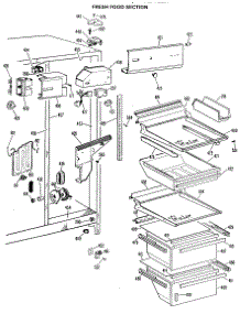 04 - Fresh Food Section parts for Ge Refrigerator TFX24ELK from AppliancePartsPros.com