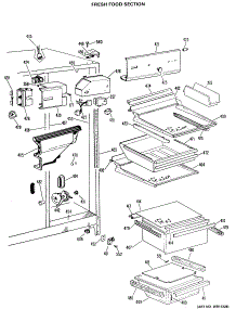 03 - Fresh Food Section parts for Ge Refrigerator TFX22KLJ from AppliancePartsPros.com