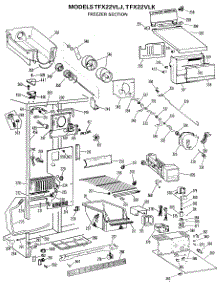02 - Freezer Section parts for Ge Refrigerator TFX22VLK from AppliancePartsPros.com