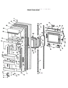 02 - Fresh Food Door parts for Ge Refrigerator TFX27ILL from AppliancePartsPros.com