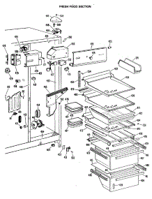04 - Fresh Food Section parts for Ge Refrigerator TFX27ILL from AppliancePartsPros.com
