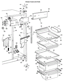 04 - Fresh Food Section parts for Ge Refrigerator TFXW24RLJ from AppliancePartsPros.com