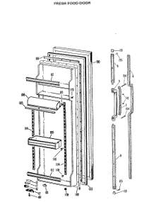02 - Fresh Food Door parts for Ge Refrigerator TFXW24RLK from AppliancePartsPros.com