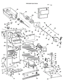 03 - Freezer Section parts for Ge Refrigerator TFX27ELJ from AppliancePartsPros.com