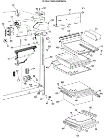 03 - Fresh Food Section parts for Ge Refrigerator TFX22ZLJ from AppliancePartsPros.com