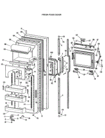 02 - Fresh Food Door parts for Ge Refrigerator TFX27ILJ from AppliancePartsPros.com