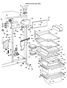 04 - Fresh Food Section parts for Ge Refrigerator TFX27ILJ from AppliancePartsPros.com