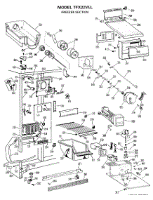 02 - Freezer Section parts for Ge Refrigerator TFX22VLL from AppliancePartsPros.com