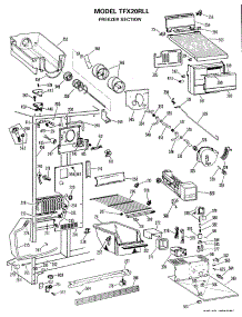 02 - Freezer Section parts for Ge Refrigerator TFX20RLL from AppliancePartsPros.com