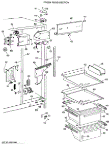 03 - Fresh Food Section parts for Ge Refrigerator TFX24SLK from AppliancePartsPros.com