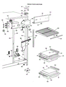 03 - Fresh Food Section parts for Ge Refrigerator TFX22PLL from AppliancePartsPros.com