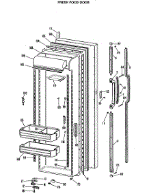 02 - Fresh Food Door parts for Ge Refrigerator TFX27ELL from AppliancePartsPros.com