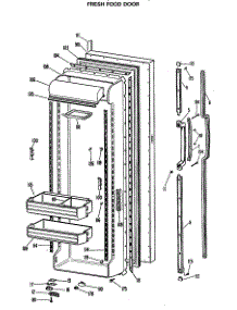 02 - Fresh Food Door parts for Ge Refrigerator TFX27RLL from AppliancePartsPros.com
