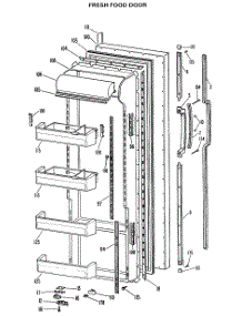 02 - Fresh Food Door parts for Ge Refrigerator TFX24VLJ from AppliancePartsPros.com