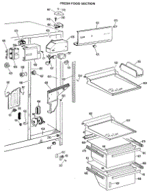 04 - Fresh Food Section parts for Ge Refrigerator TFX24VLJ from AppliancePartsPros.com