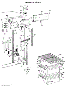 03 - Fresh Food Section parts for Ge Refrigerator TFX24PLK from AppliancePartsPros.com