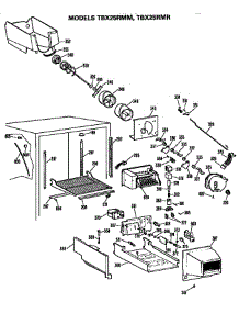 Freezer Section parts for Ge Refrigerator TBX25RMMWHD from AppliancePartsPros.com