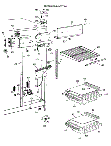 03 - Fresh Food Section parts for Ge Refrigerator TFX22PMB from AppliancePartsPros.com