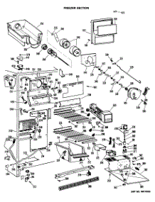 03 - Freezer Section parts for Ge Refrigerator TFXW24RLP from AppliancePartsPros.com