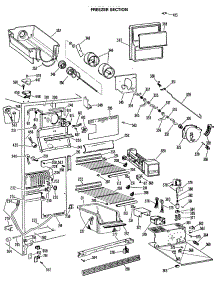 03 - Freezer Section parts for Ge Refrigerator TFX27IMA from AppliancePartsPros.com