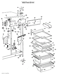 04 - Fresh Food Section parts for Ge Refrigerator TFX27IMA from AppliancePartsPros.com