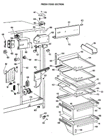 04 - Fresh Food Section parts for Ge Refrigerator TFX27RLR from AppliancePartsPros.com