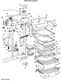04 - Fresh Food Section parts for Ge Refrigerator TFX27ELR from AppliancePartsPros.com