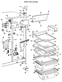 04 - Fresh Food Section parts for Ge Refrigerator TFX27RMA from AppliancePartsPros.com