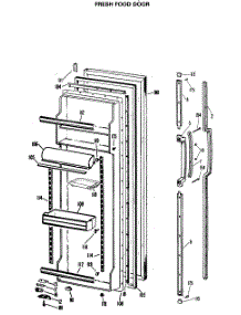 02 - Fresh Food Door parts for Ge Refrigerator TFXE24RLR from AppliancePartsPros.com