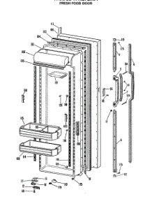02 - Fresh Food Door parts for Ge Refrigerator TFX27EMA from AppliancePartsPros.com