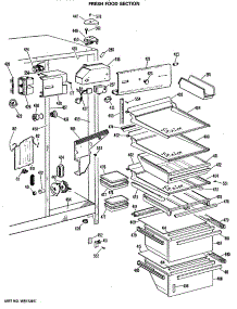 04 - Fresh Food Section parts for Ge Refrigerator TFX27VLR from AppliancePartsPros.com