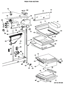 03 - Fresh Food Section parts for Ge Refrigerator TFXH22KLR from AppliancePartsPros.com