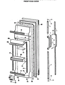 02 - Fresh Food Door parts for Ge Refrigerator TFXW24RLR from AppliancePartsPros.com