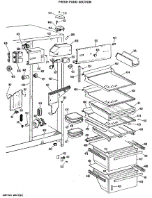 04 - Fresh Food Section parts for Ge Refrigerator TFX27EMA from AppliancePartsPros.com