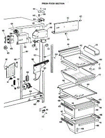 04 - Fresh Food Section parts for Ge Refrigerator TFXW24RLL from AppliancePartsPros.com