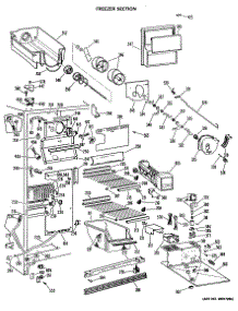 03 - Freezer Section parts for Ge Refrigerator TFX27ELP from AppliancePartsPros.com