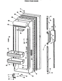 02 - Fresh Food Door parts for Ge Refrigerator TFX27VLP from AppliancePartsPros.com