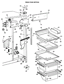 04 - Fresh Food Section parts for Ge Refrigerator TFXH24RLR from AppliancePartsPros.com