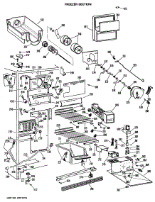 03 - Freezer Section parts for Ge Refrigerator TFX27VLP from AppliancePartsPros.com