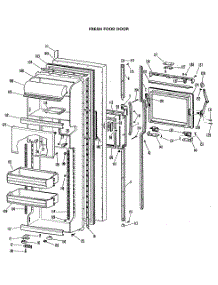 02 - Fresh Food Door parts for Ge Refrigerator TFX24FLR from AppliancePartsPros.com
